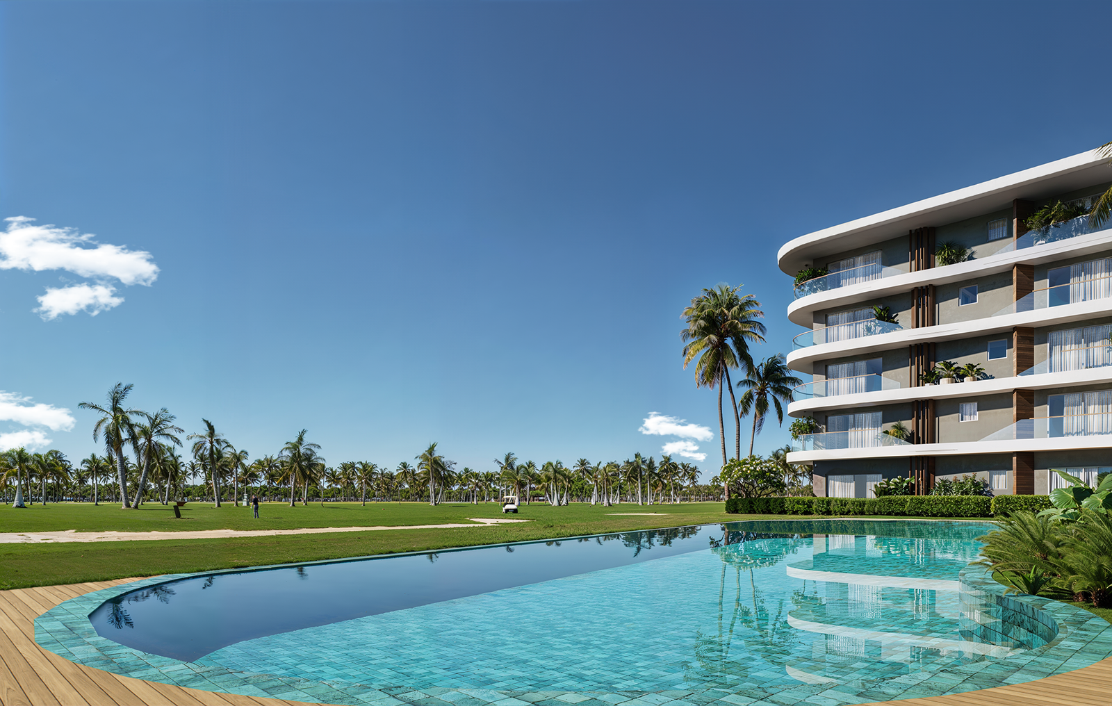 Azzure at Coral Golf – Vista Piscina y Campo de Golf 02